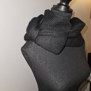 Kate Spade women's black knit bow coquette Y2K 90s femine kneck warmer